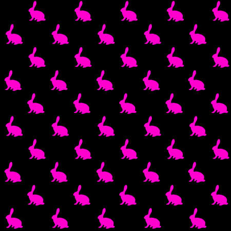 Seamless Rabbit silhouette Print , Fabric or paper print.の写真素材