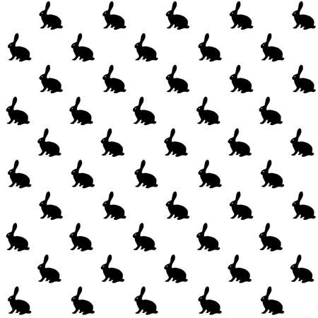 Seamless Rabbit silhouette Print , Fabric or paper print.の写真素材