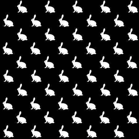 Seamless Rabbit silhouette Print , Fabric or paper print.の写真素材