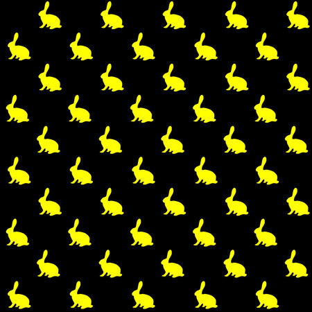 Seamless Rabbit silhouette Print , Fabric or paper print.の写真素材