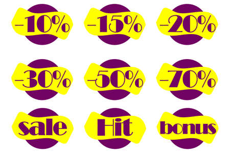 discount coupon labels, promotion icon.