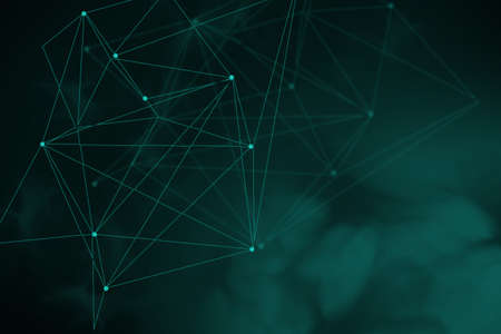 Abstract connected points. Background of the technology concept. 3d rendering.