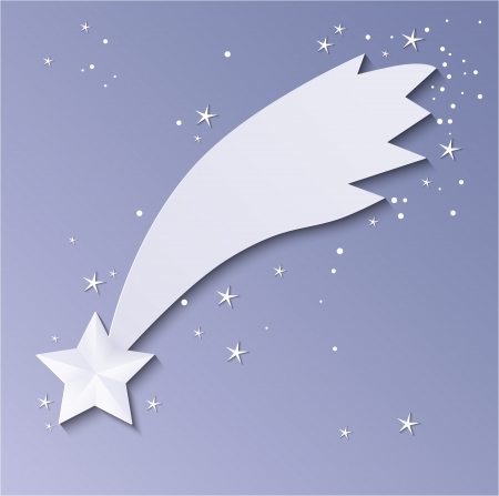 3D Paper shooting starのイラスト素材