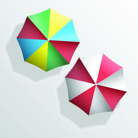 Beach sunshade illustration isolated on white backgroundのイラスト素材