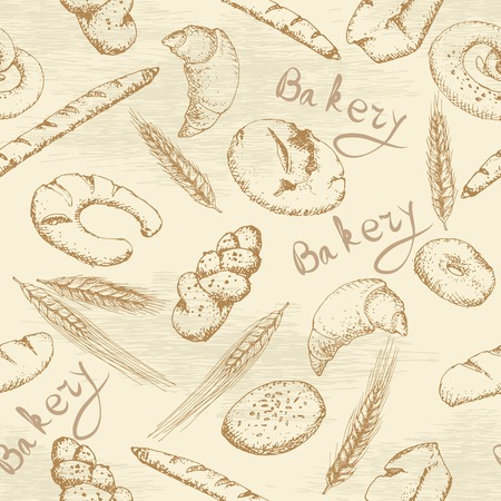 Bakery seamless patternのイラスト素材