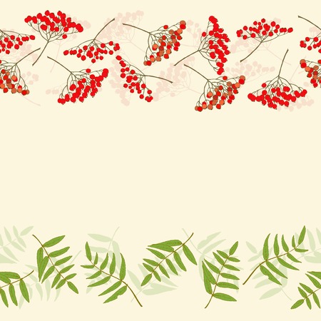 Rowan berry borderのイラスト素材