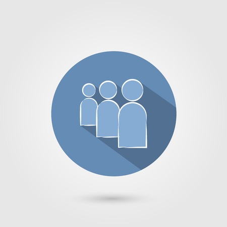 Elegant user flat icon.のイラスト素材