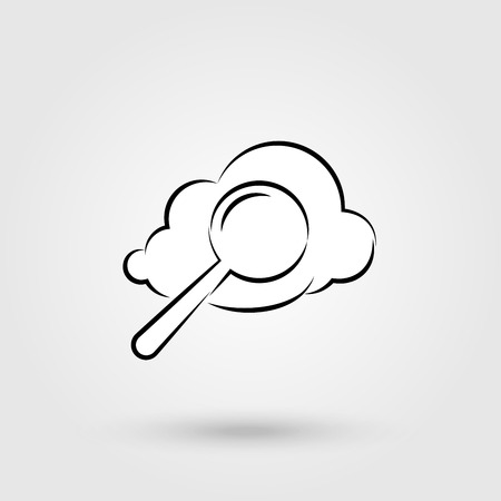 Cloud search iconのイラスト素材