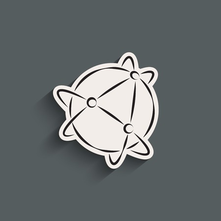Global technology or social network iconのイラスト素材