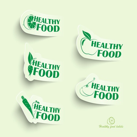 Healthy food iconsの写真素材