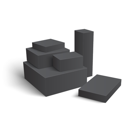 Set of different blank boxesのイラスト素材