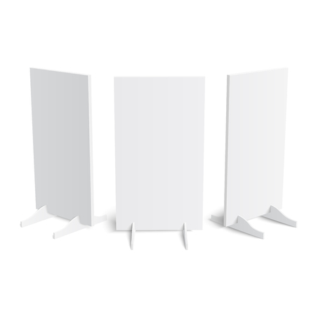Set of simple outdoor indoor stander advertising stands bannersのイラスト素材