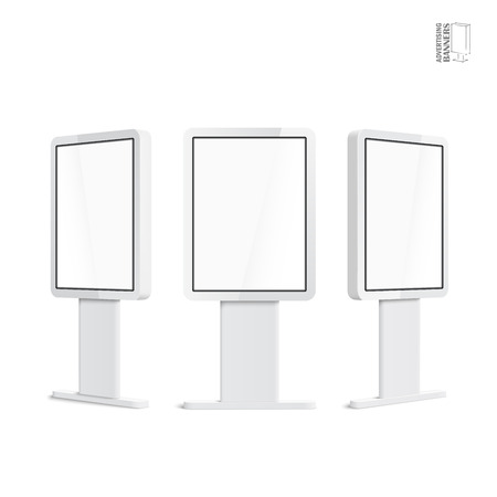 Realistic 3D outdoor lightbox advertising.のイラスト素材