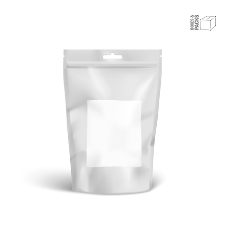 Vector Packaging Package Bag Isolated on White Background.のイラスト素材