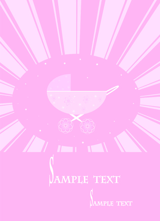 Baby arrival announcement cardのイラスト素材