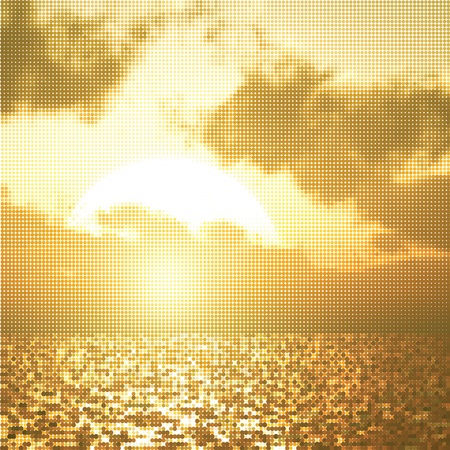 Beautiful sunset illustrationのイラスト素材