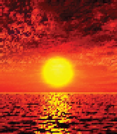 Beautiful sunset illustrationのイラスト素材
