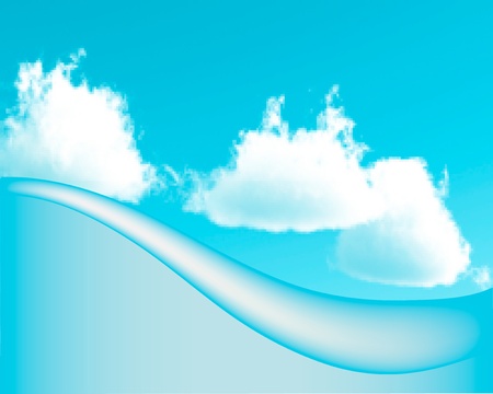 Beautiful sky illustration backgroundのイラスト素材