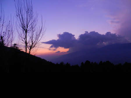 Mountain Sunset from J&K Indiaの写真素材