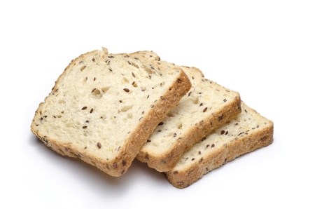 image of bread isolated on white