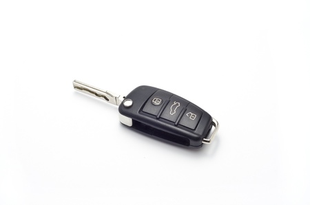 Image of car key isolated on whiteの写真素材