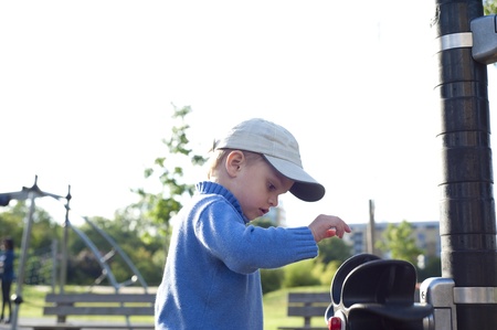 Image of child on playgroundの写真素材