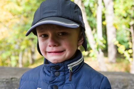 Image of crying  boy