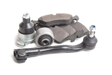 Image of the suspension parts on white