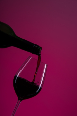 Image of red wine pouringの写真素材