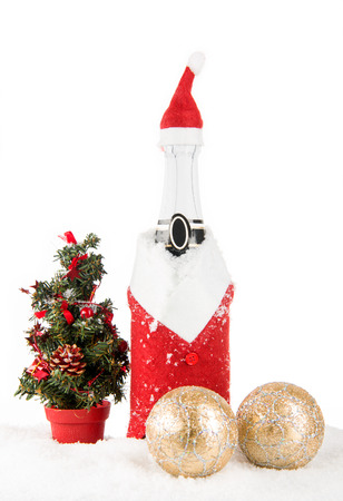 image of bottle of champagne decoratedの写真素材