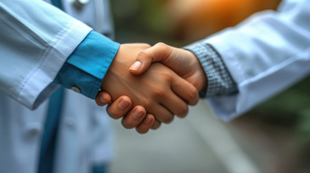 Unity in Healing: A Warm Handshake Between Professionalsの素材