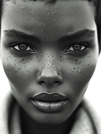Elegance in Monochrome: A Portrait of Grace and Styleの素材