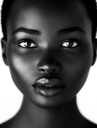 Mystery in Monochrome: A Portrait of Enigmatic Silenceの素材