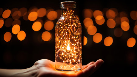 Mystical Elixir: A Glowing Potion Amidst Enigmatic Smokeの素材