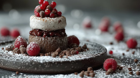 Decadent Delight: A Symphony of Berries and Chocolateの素材