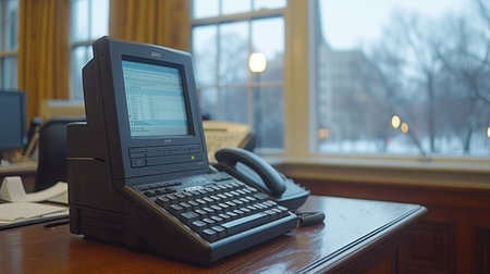 Vintage Office Elegance: A Glimpse into a Professional Pastの素材