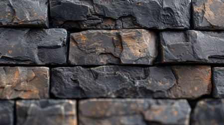 Eternal Harmony: A Majestic Display of Textured Stone Wallの素材
