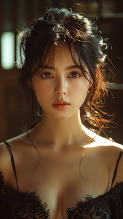 Golden Hour Elegance: A Vision of Grace in Sunlight and Shadowの素材