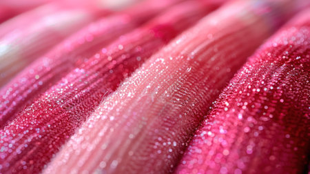 Elegant Dance of Colors: A Close-Up of Sparkling, Textured Fabricの素材