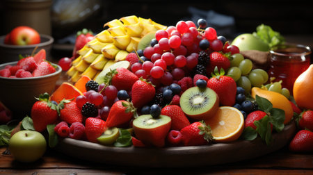 a bowl of fruitsの素材