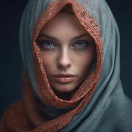 a woman with a heavy look on her faceの素材