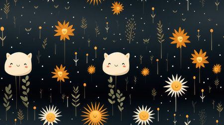 Fun and adorable patterns suitable for children's products and nursery decorの素材