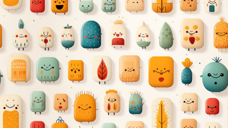 Fun and adorable patterns suitable for children's products and nursery decorの素材