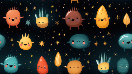 Fun and adorable patterns suitable for children's products and nursery decorの素材