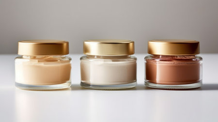 three jars of cosmeticsの素材