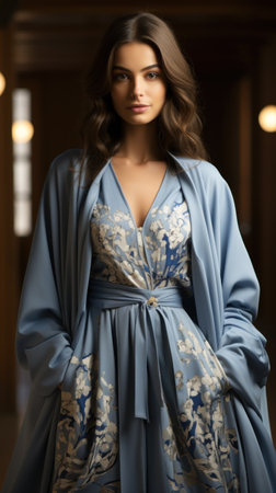 Full - body outfit including shoes of a young beautiful woman modelの素材