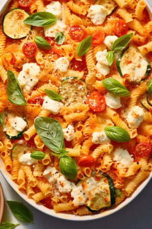 cheesy vegetable pasta bakeの素材