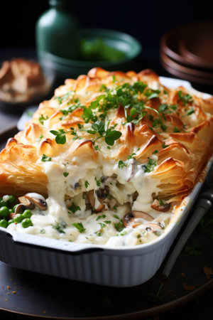 chicken and mushroom pieの素材