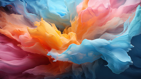 Beautiful impressionist abstract winter paintingの素材