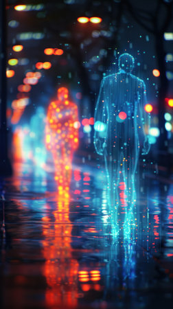 Illuminated Essence: A Journey Through the Neon Nightscapeの素材